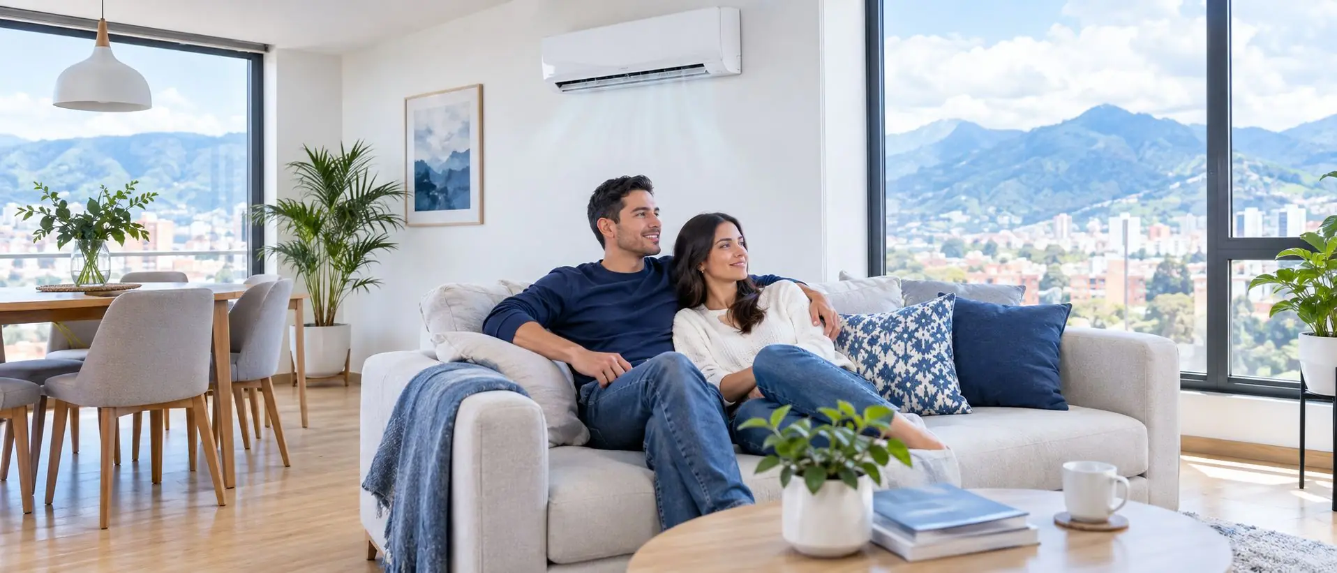 Aire acondicionado instalado en una oficina de Bogotá